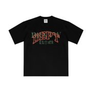 BORN TO WIN Dept Back Cutting Semi Over Fit T-Shirts Black