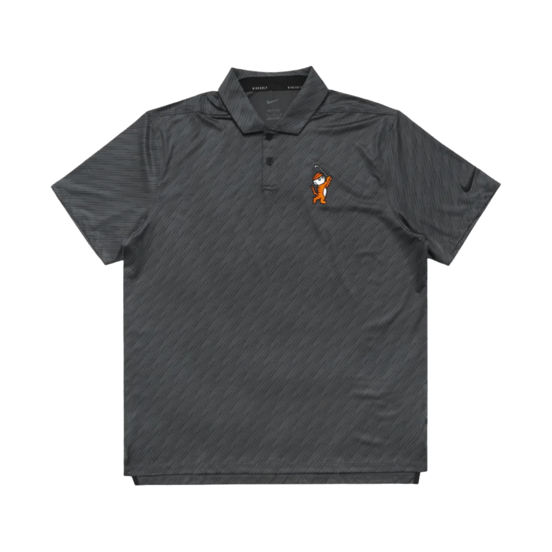 말본 골프 x 나이키 드라이핏 베이퍼 스트라이프 폴로 OLC 다크 스모크 그레이(Malbon Golf x Nike Dri-Fit Vapor Stripe Polo OLC Dark Smoke Grey) - 1