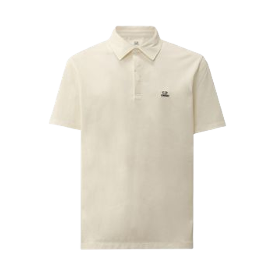 18CMPL065A005263W103 C.P. Company Stretch Piquet Logo Polo Ivory - 25SS