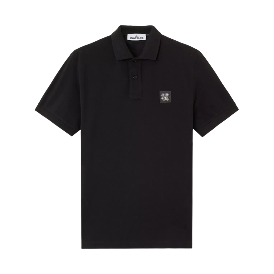 스톤 아일랜드 22002SC 오가닉 코튼 엘라스테인 피케 슬림핏 폴로 셔츠 블랙 - 25SS(Stone Island 22002SC Organic Cotton Elastane Pique Slim-Fit Polo Shirt with Compass Patch Black - 25SS)
