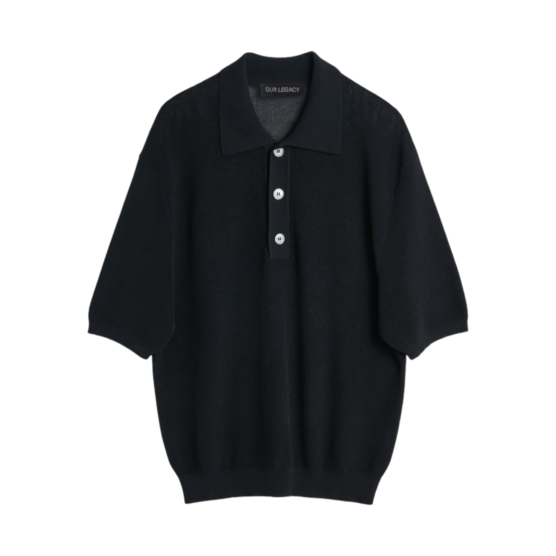 아워레가시 트레디셔널 폴로 크리스피 코튼 쉐도우 블랙 | Our