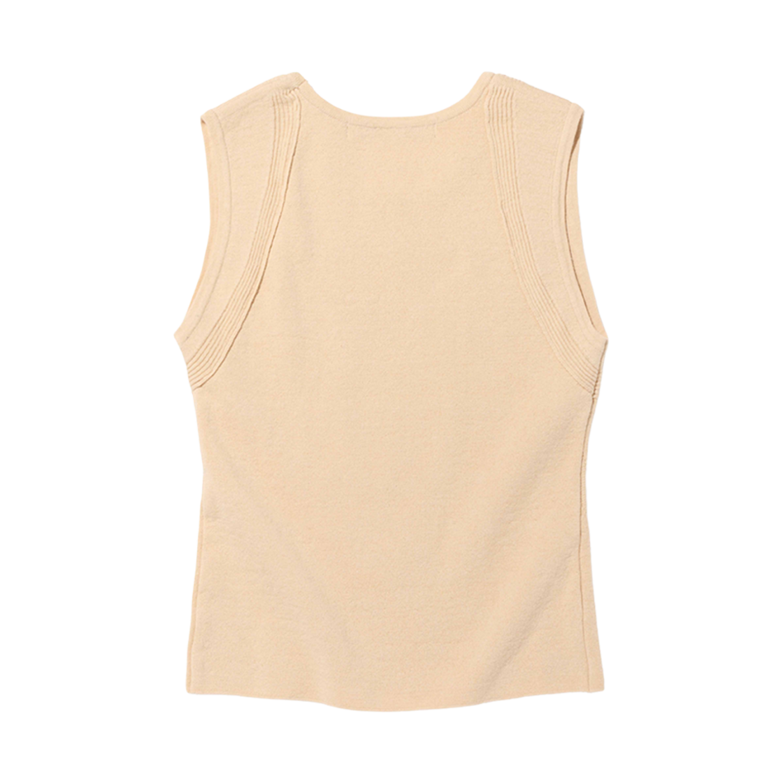 (W) 미스치프 하네스 위브 니트 슬리브리스 베이지((W) Mischief Harness Weave Knit Sleeveless Beige) - 2