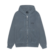 Stussy Pigment Dyed Smooth Stock Zip Hoodie Navy