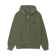 Stussy Basic Stussy Zip Hoodie Olive