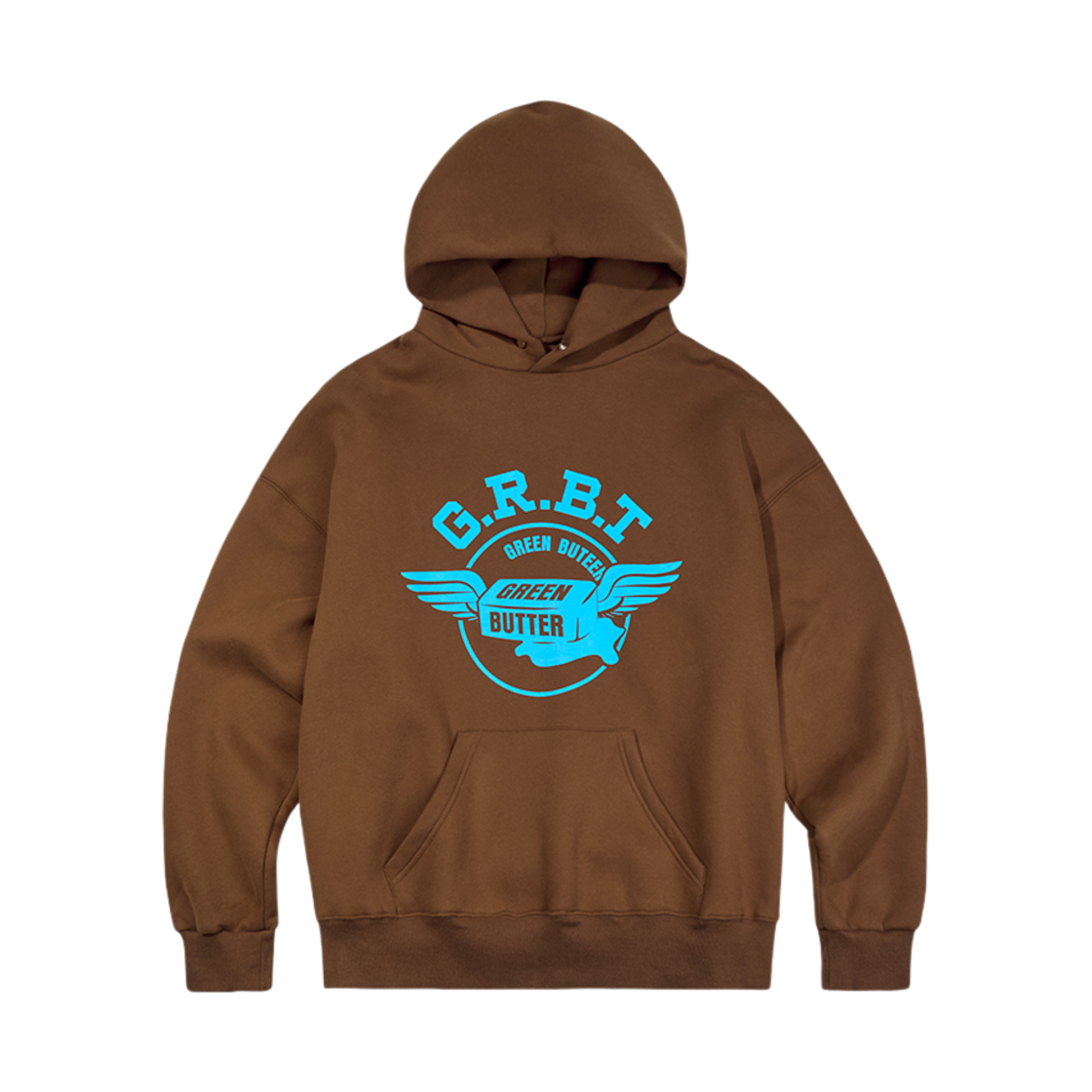 그린버터 버터 윙 플러프 후드 브라운