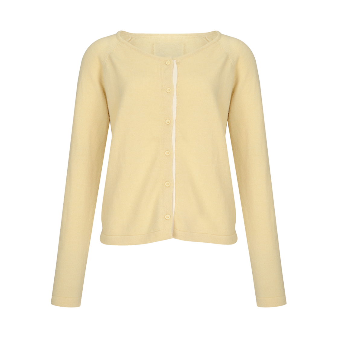 lr24fw32 Leterie Placket Raglan Knit Cardigan Yellow