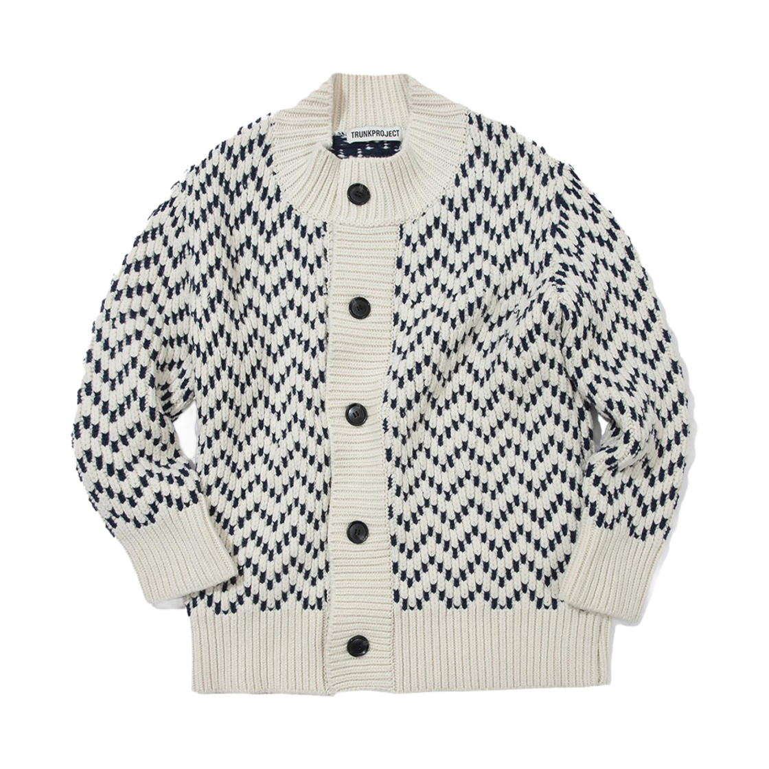 트렁크프로젝트 지그재그 카디건 아이보리(TRUNKPROJECT Zigzag Cardigan Ivory)