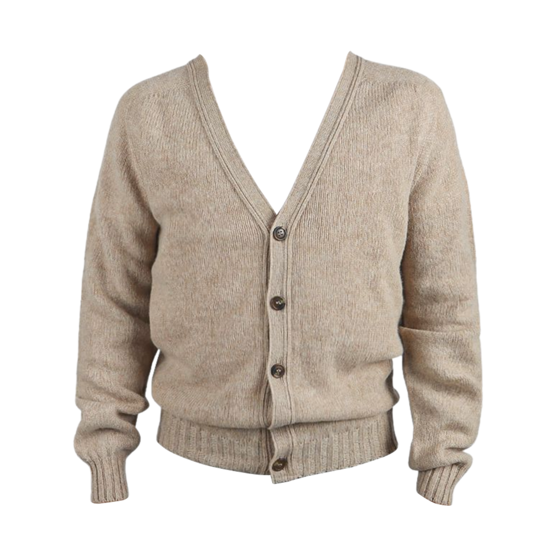M3092/3V Harley of Scotland Supersoft Lambswool Cardigan Oatmilk