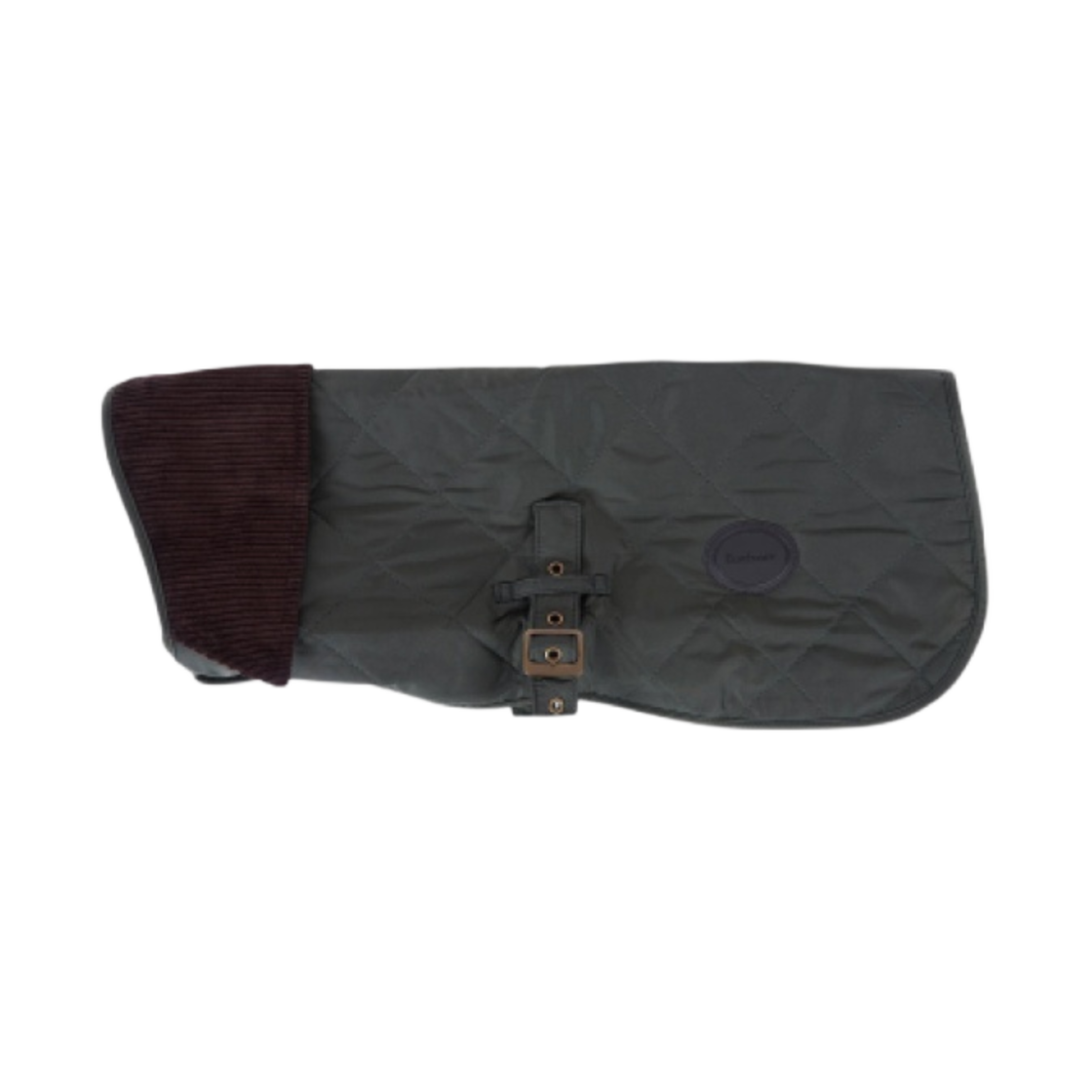 바버 퀼티드 도그 코트 올리브