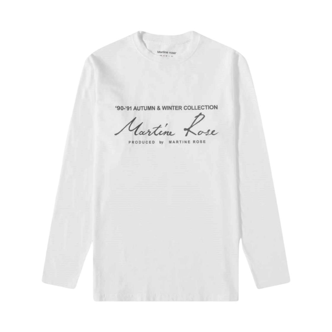 마틴 로즈 클래식 롱슬리브 티셔츠 화이트(Martine Rose Classic Long Sleeve T-Shirt White) - 1