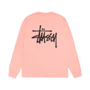 Stussy Basic Stussy Pigment Dyed LS T-Shirt Coral 2024