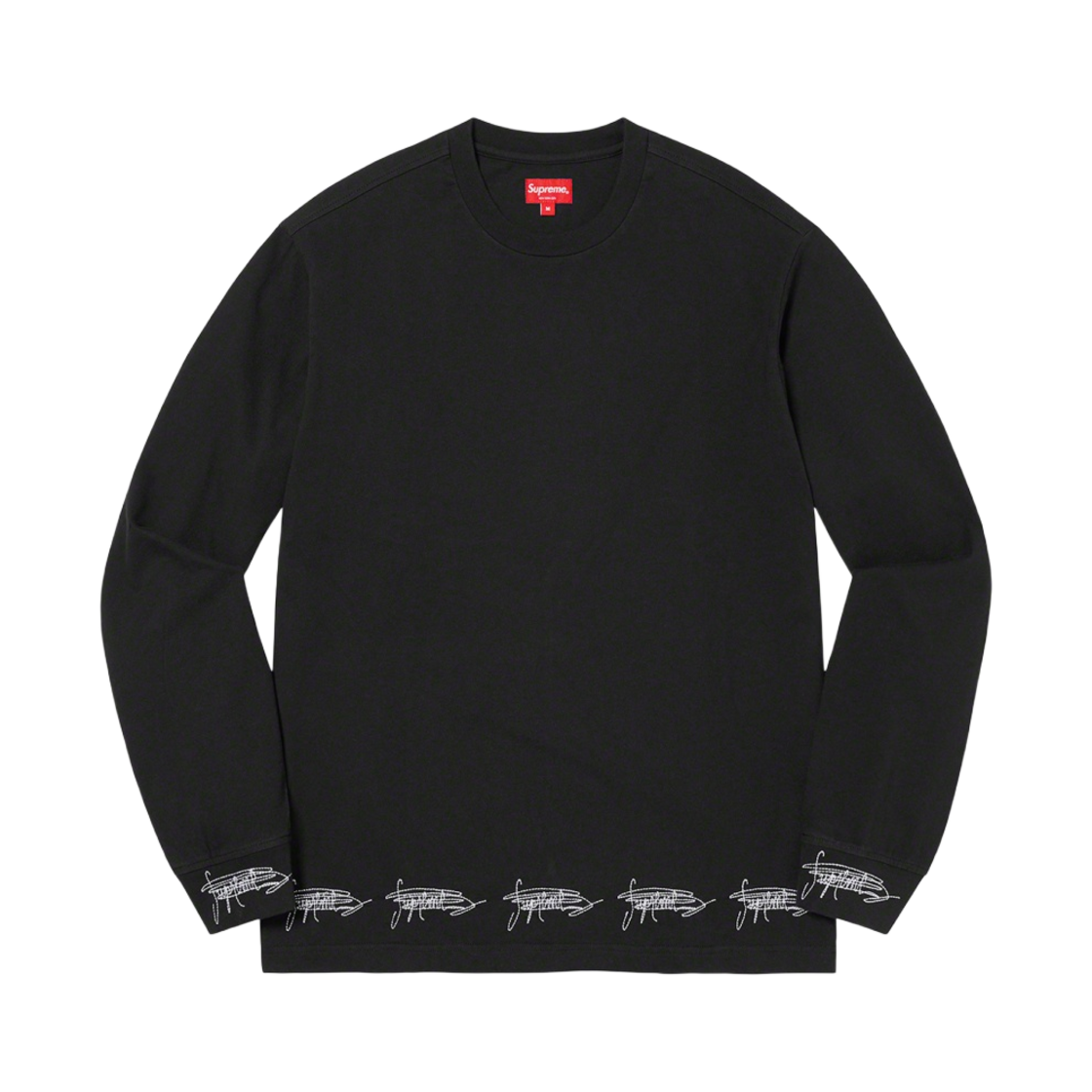 슈프림 시그니쳐 롱슬리브 탑 블랙 - 22FW(Supreme Signature L/S Top Black - 22FW) - 1
