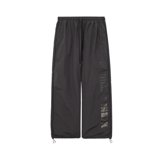 HM5TTP9001CC Polyteru Human Index Index Classic Lettering Track Pants Charcoal Brown