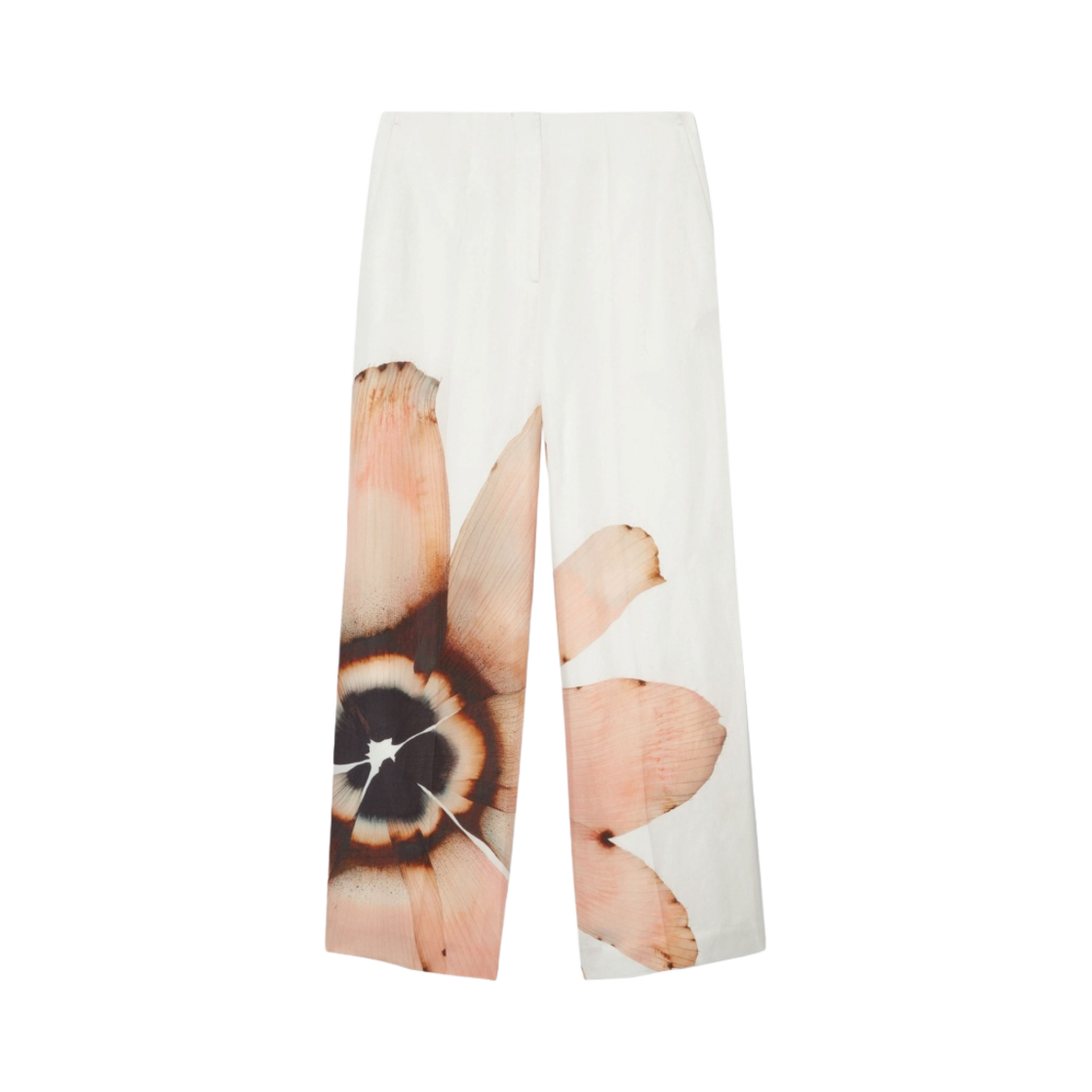 코스 플로럴 프린트 와이드 레그 트라우저 화이트 플로럴(COS Floral Print Wide Leg Trousers White Floral) - 1