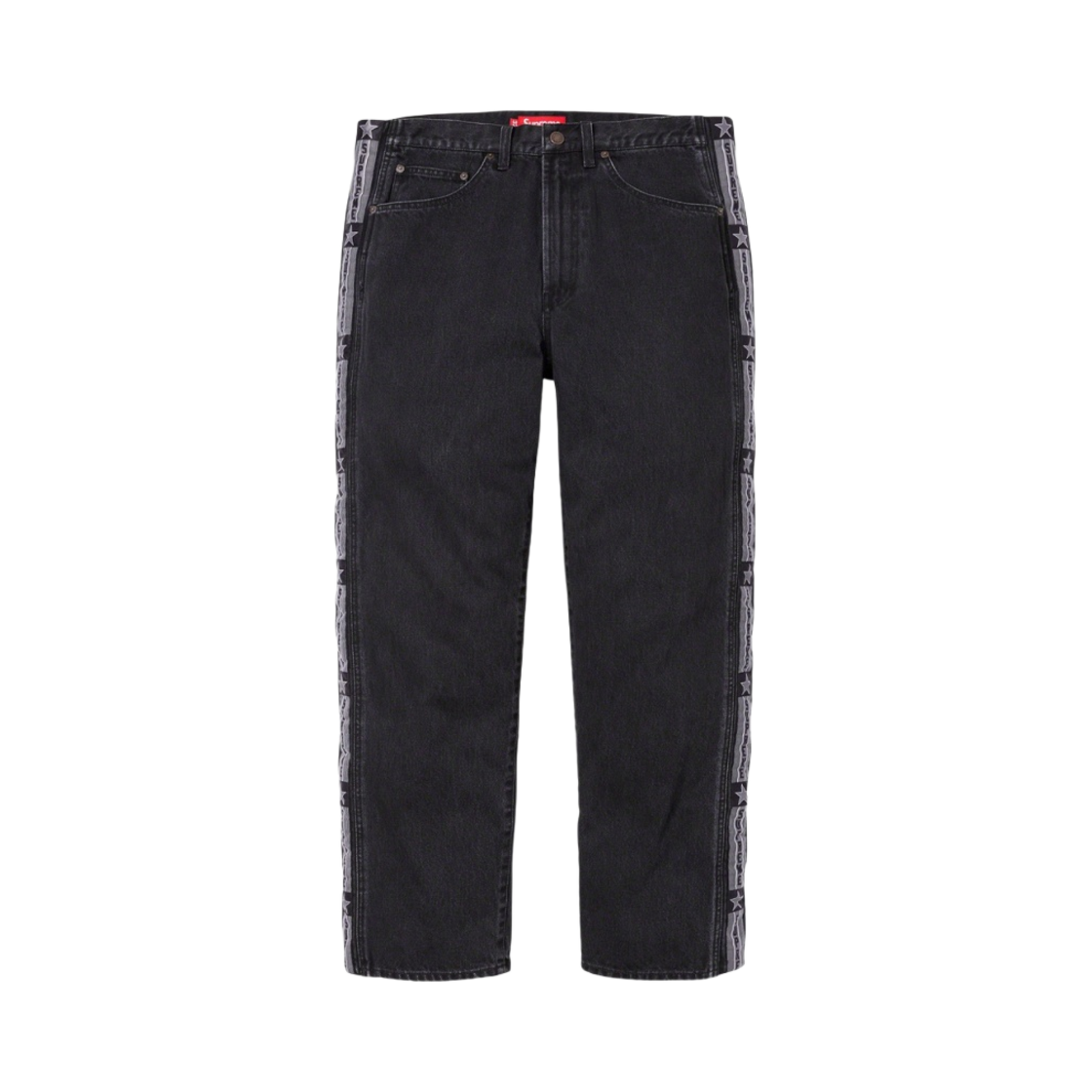 슈프림 스냅오프 배기 진 워시드 블랙 - 23FW