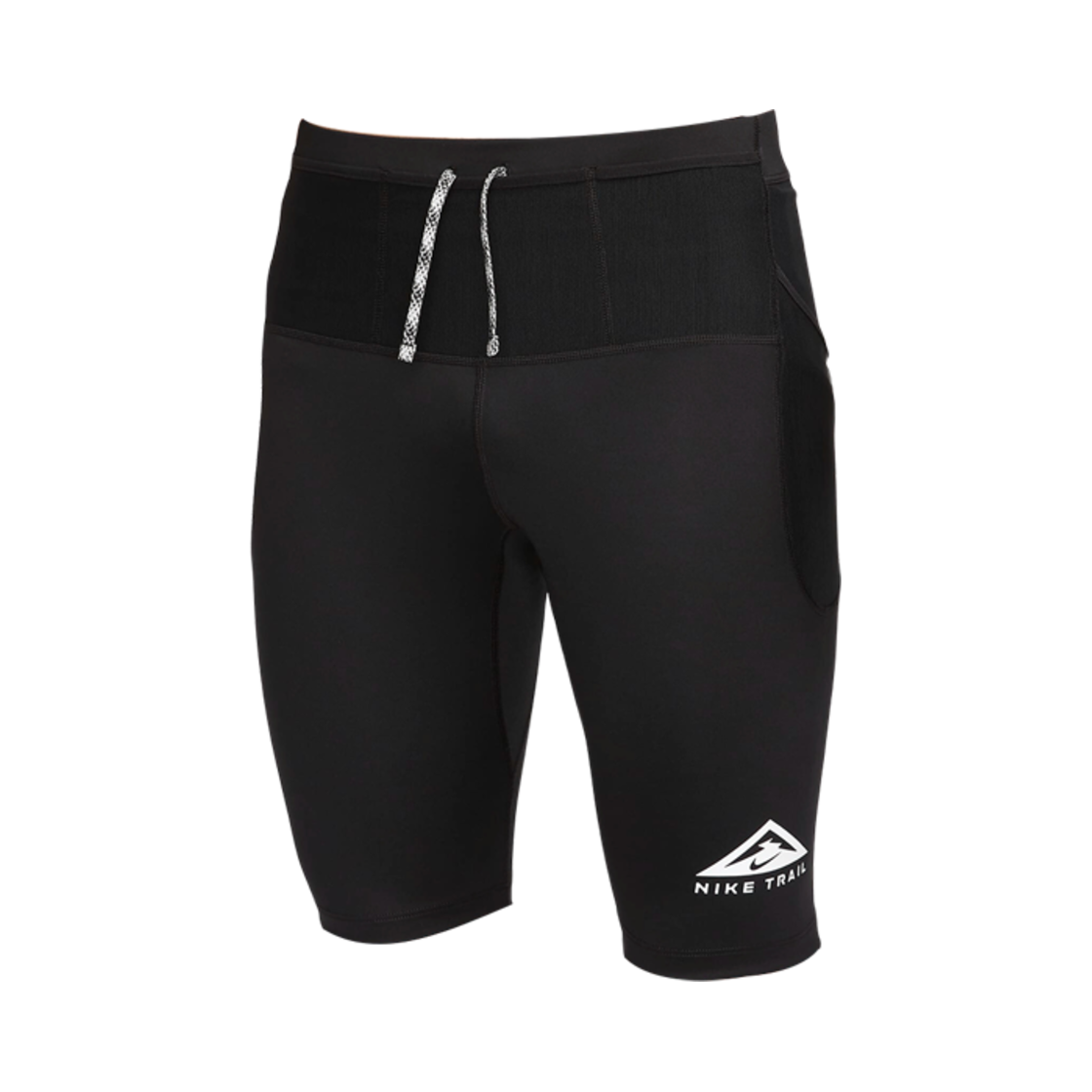 나이키 트레일 드라이핏 라바 룹스 하프 러닝 타이츠 블랙 화이트 - 아시아(Nike Trail Dri-Fit Lava Loops Half Running Tights Black White - Asia)