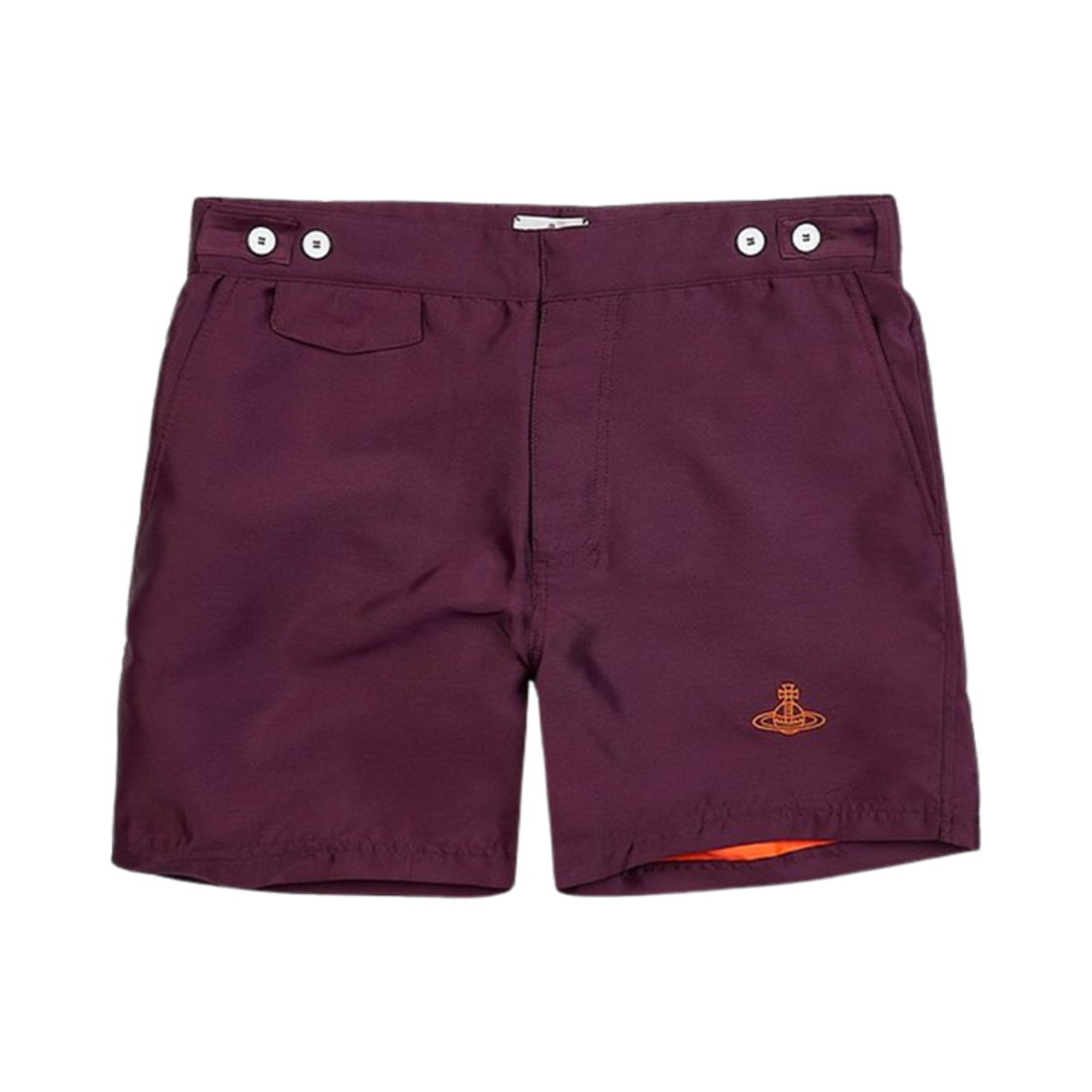 81010004-W00KA-I406 Vivienne Westwood Orb Swim Shorts Burgundy