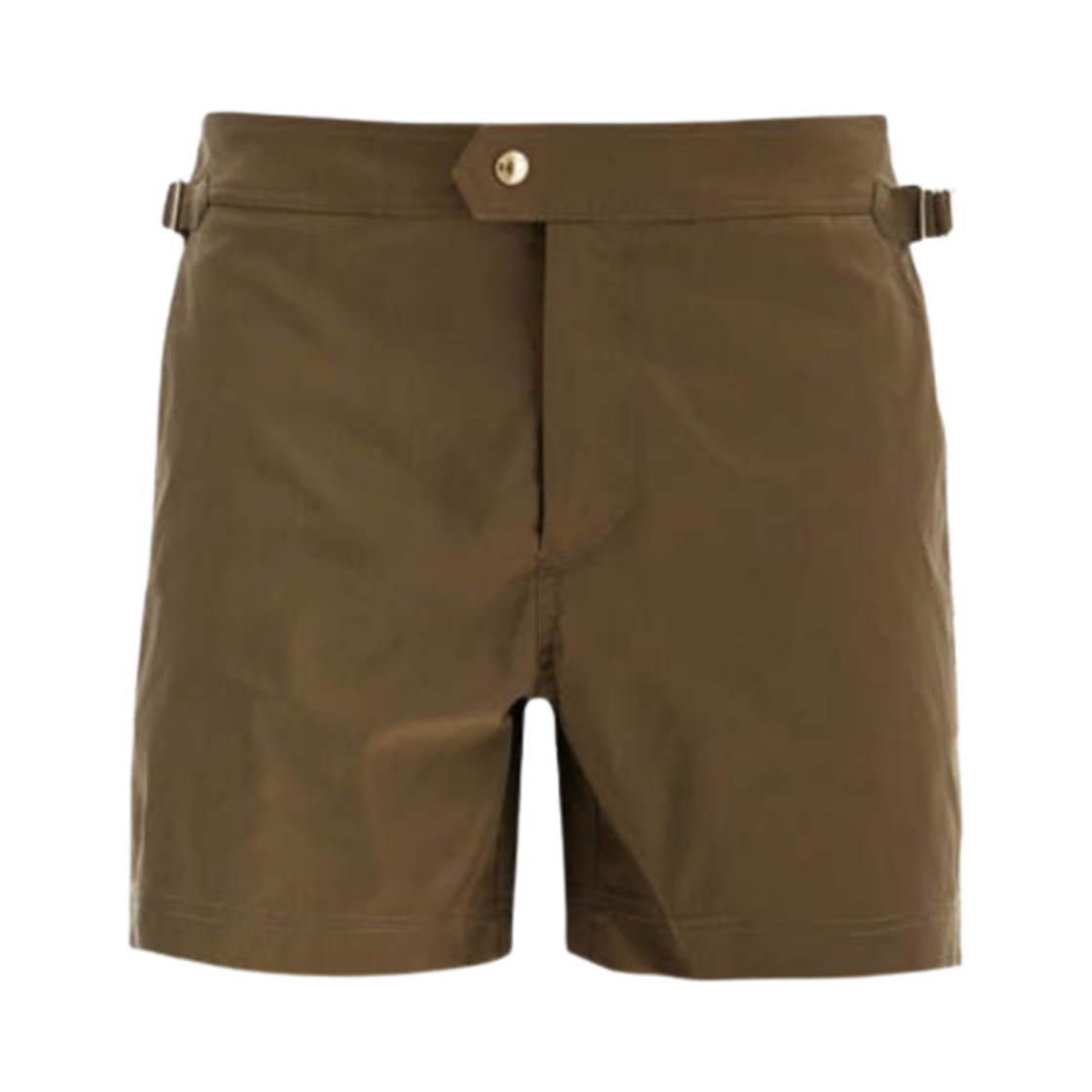 BSS001-FMN004S23-FG814 Tom Ford High-Waisted Polyester Swim Shorts Military Green
