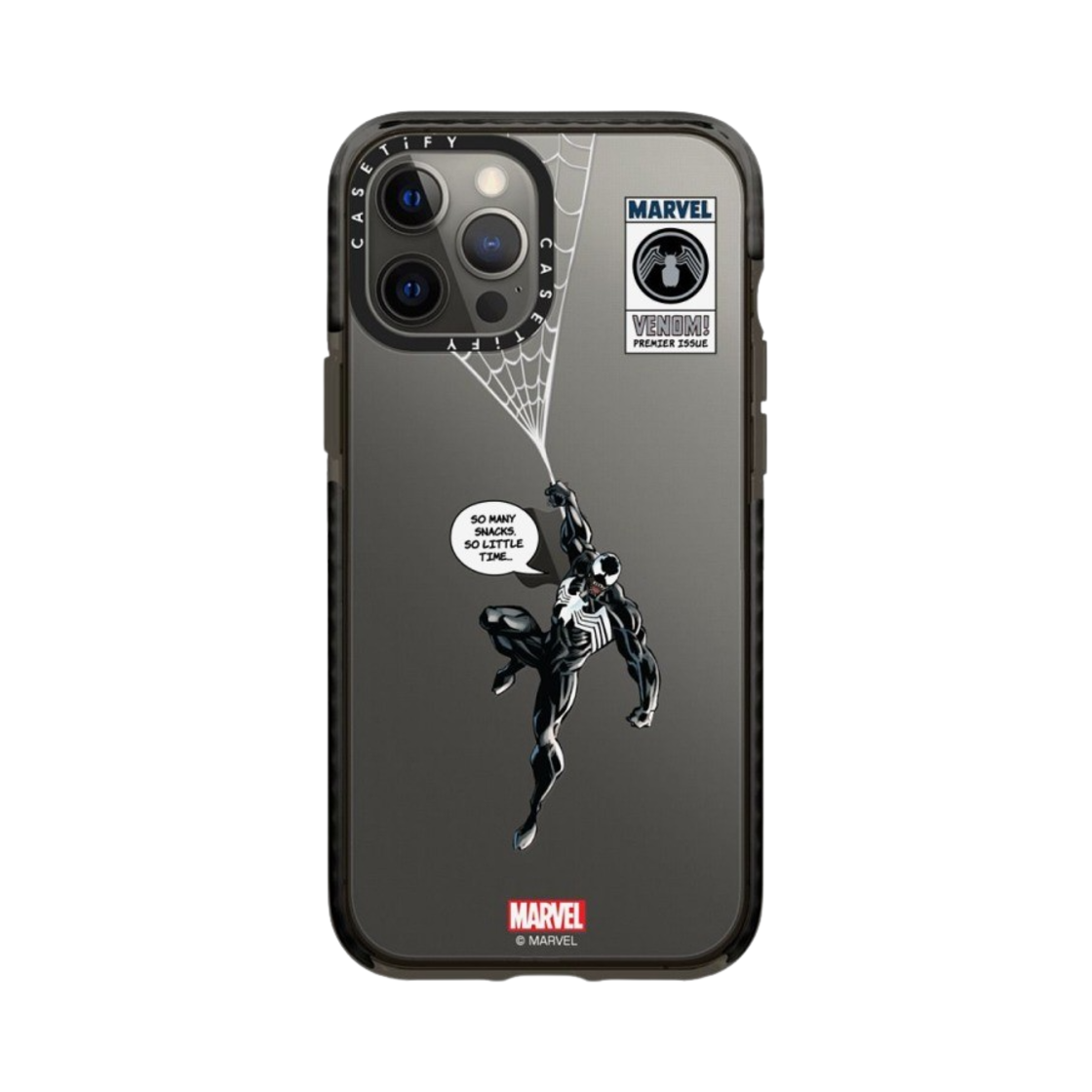 케이스티파이 x 마블 아이폰 베놈 행잉 임팩트 케이스 클리어 글로시 블랙(Casetify x Marvel iPhone Venom Hanging Impact Case Clear Glossy Black) - 2