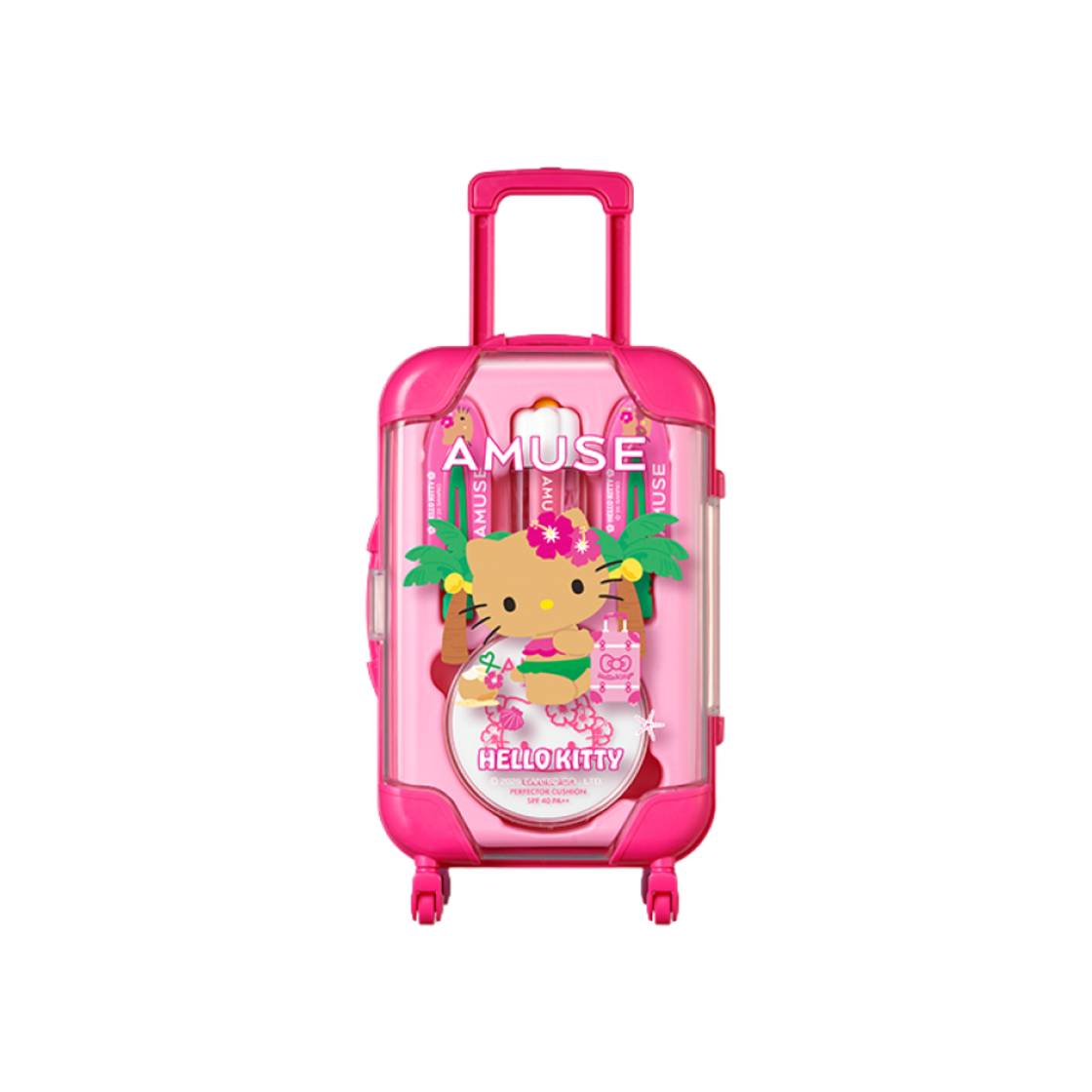 어뮤즈 x 헬로 키티 퀵 메이크업 미니 캐리어 쿨 세트(Amuse x Hello Kitty Quick Makeup Mini Luggage Cool Set)