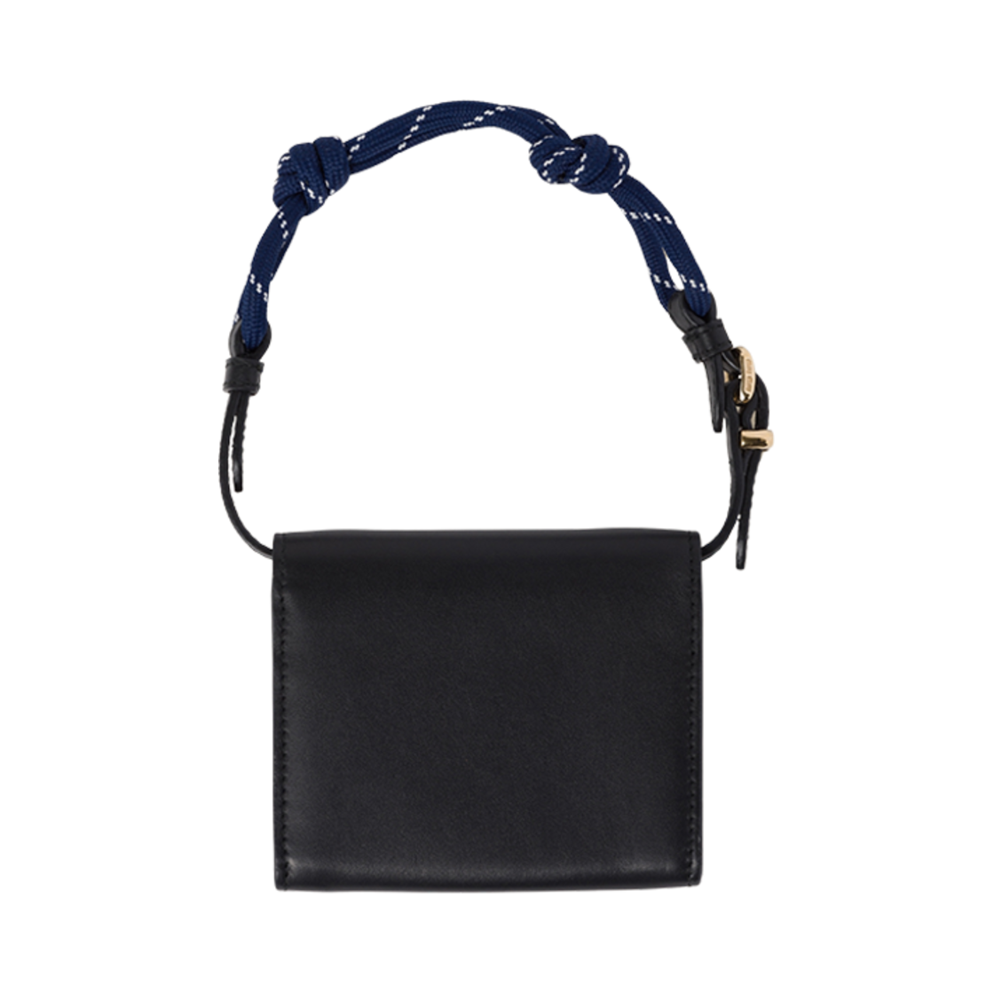 미우 미우 레더 숄더 월렛 블랙 발틱 블루(Miu Miu Leather Shoulder Wallet Black Baltic Blue) - 2