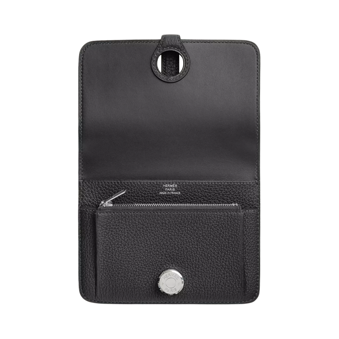 에르메스 도곤 컴팩트 지갑 토고 & 팔라듐 하드웨어 누아(Hermes Dogon Compact Wallet Togo & Palladium Noir) - 2