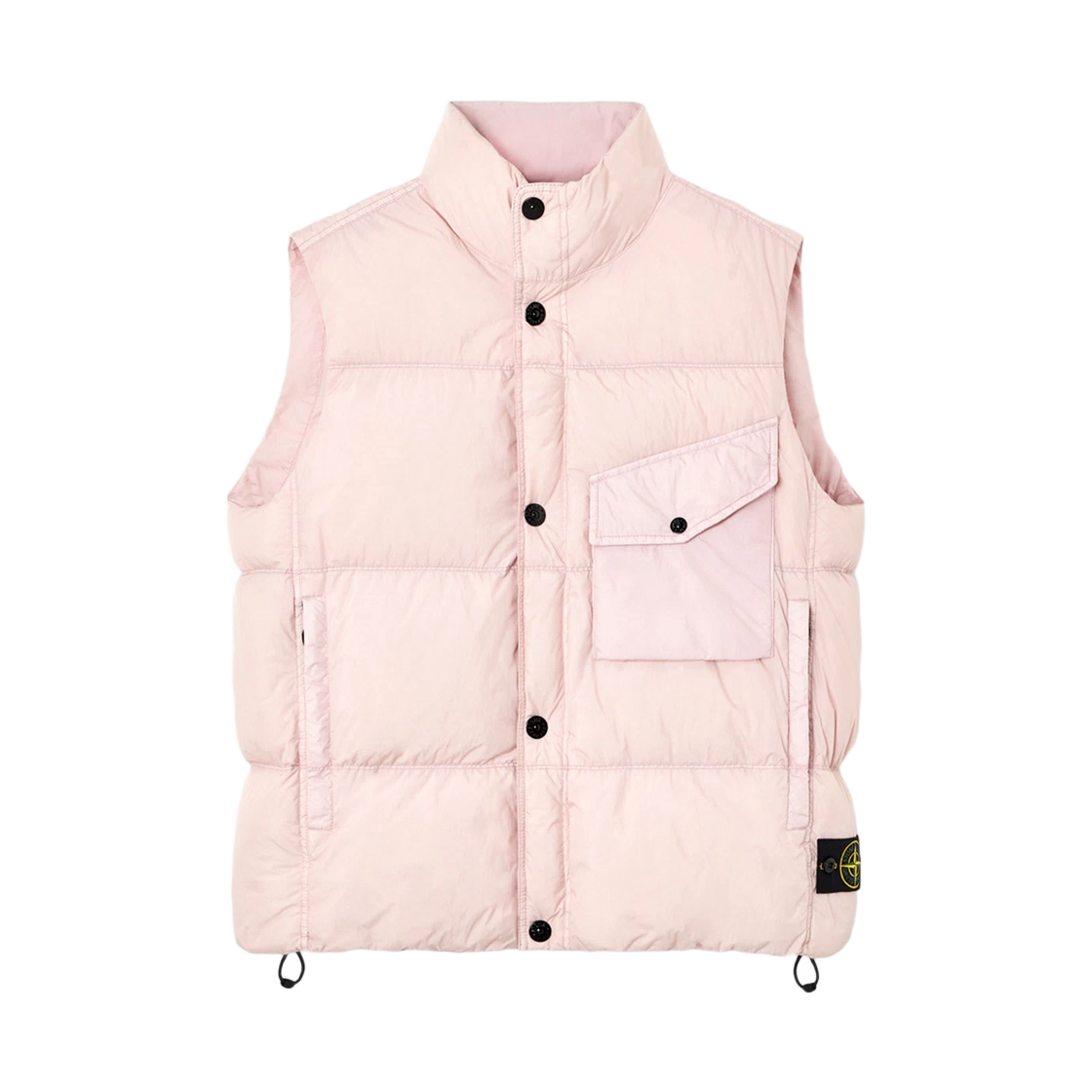 스톤 아일랜드 G100003 크링클 랩스 NY 리사이클 나일론 다운 베스트 윈드 레지스턴스 앤 집 포켓 핑크 - 25FW(Stone Island G100003 Crinkle Reps Ny Recycled Nylon Down Vest with Wind Resistance and Zip Pockets Pink - 25FW) - 1