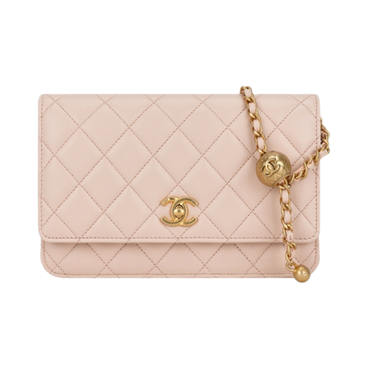 Chanel Wallet On Chain Lambskin & Gold Light Beige