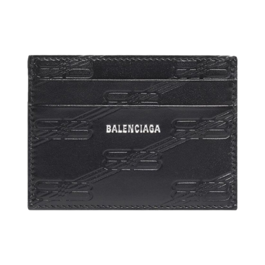 717763210JS1000 Balenciaga Embossed Monogram Card Case Box In Black
