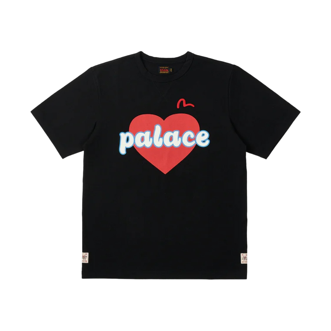팔라스 x 에비수 하트 티셔츠 블랙 - 23SS(Palace x Evisu Heart T-Shirt Black - 23SS)