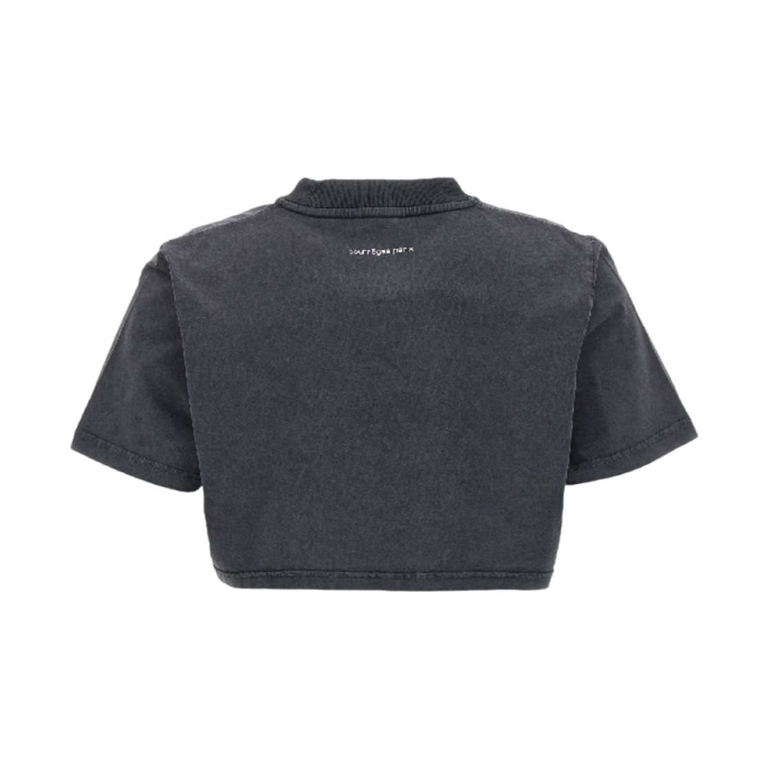 (W) 꾸레쥬 크롭드 드라이 저지 티셔츠 스톤워시드 그레이((W) Courreges Cropped Dry Jersey Stonewashed Grey) - 2