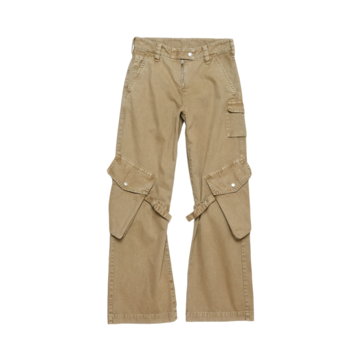 AK0866-DRU (W) Acne Studios Cargo Trousers Washed Beige