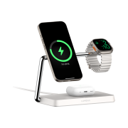 Lumena STATION PRO Qi2 3in1 MagSafe 15W Wireless Charger Silky White