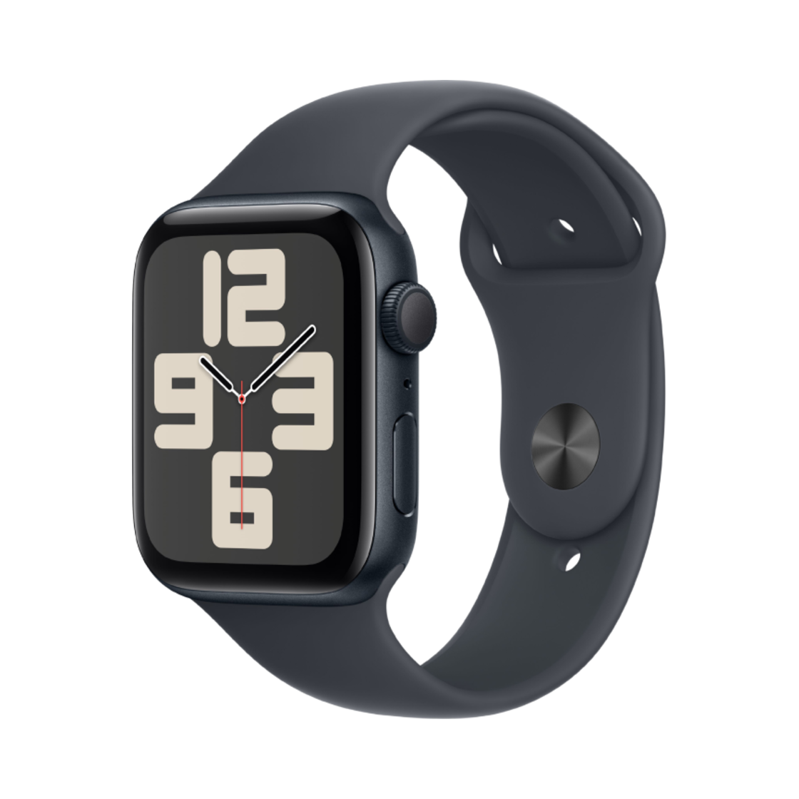 애플 워치 SE 2024 44mm GPS 미드나이트 알루미늄 케이스 스포츠 밴드 S/M 미드나이트 (국내 정식 발매 제품)(Apple Watch SE 2024 44mm GPS Midnight Aluminium Case with Sport Band S/M Midnight (Korean Ver.))