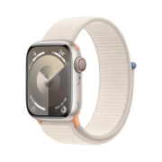 Apple Watch Series 9 41mm Cellular Starlight Aluminium Case with Sport Loop Starlight (Korean Ver.)