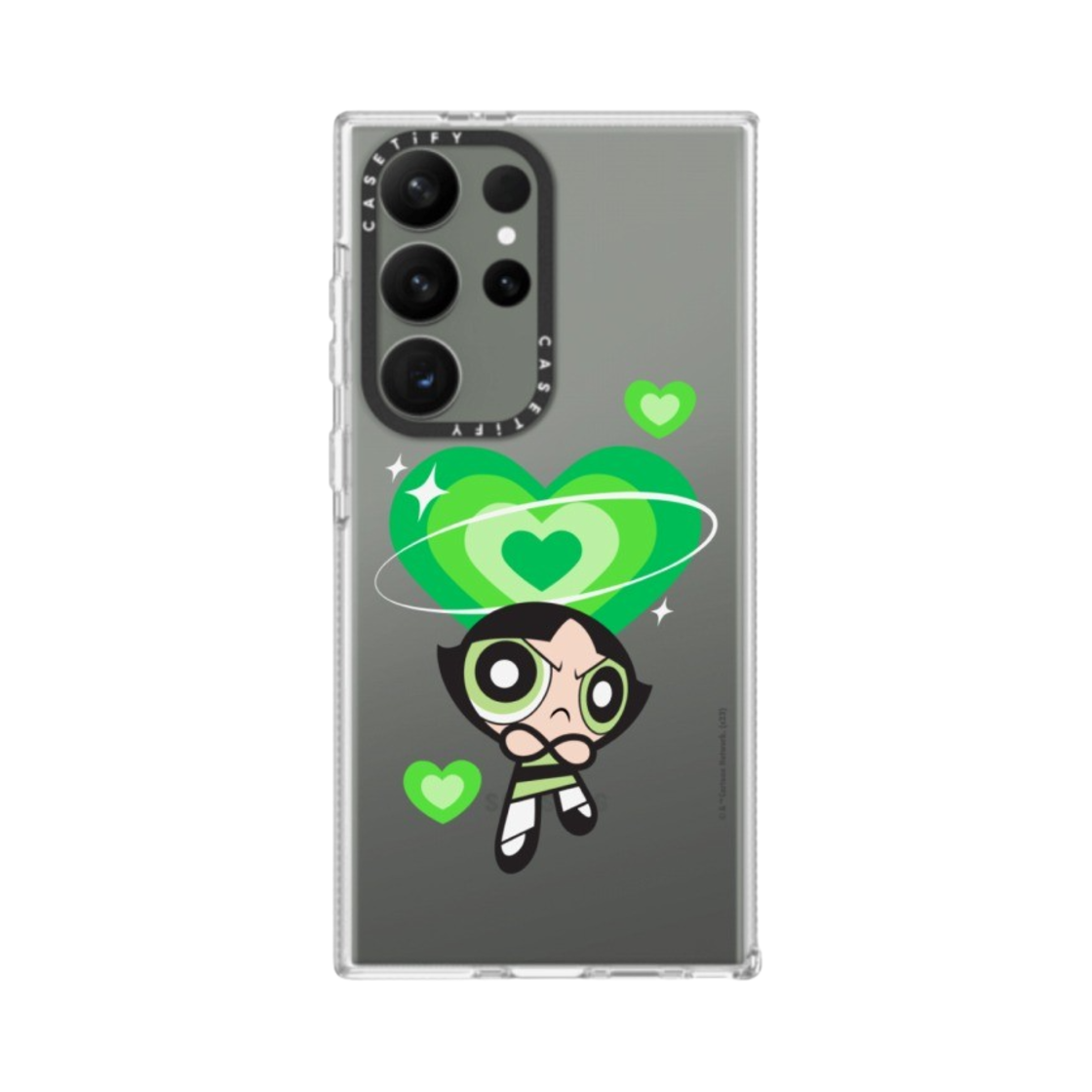 케이스티파이 x 파워퍼프걸 갤럭시 커스텀 버터컵 클리어 케이스 클리어(Casetify x The Powerpuff Girls Galaxy Custom Buttercup Clear Case Clear) - 1