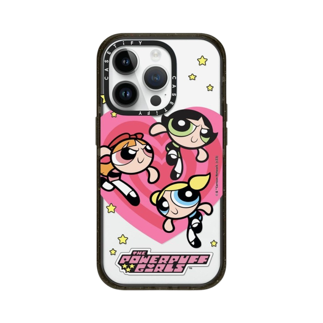 케이스티파이 x 파워퍼프걸 아이폰 하트 임팩트 케이스 클리어 블랙(Casetify x The Powerpuff Girls iPhone Heart Impact Case Clear Black) - 1