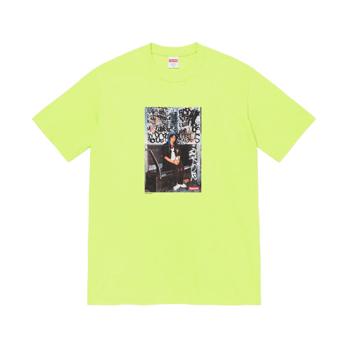 슈프림 x 레이디 핑크 티셔츠 네온 그린 - 21FW(Supreme x Lady Pink T-Shirt Neon Green - 21FW) - 1