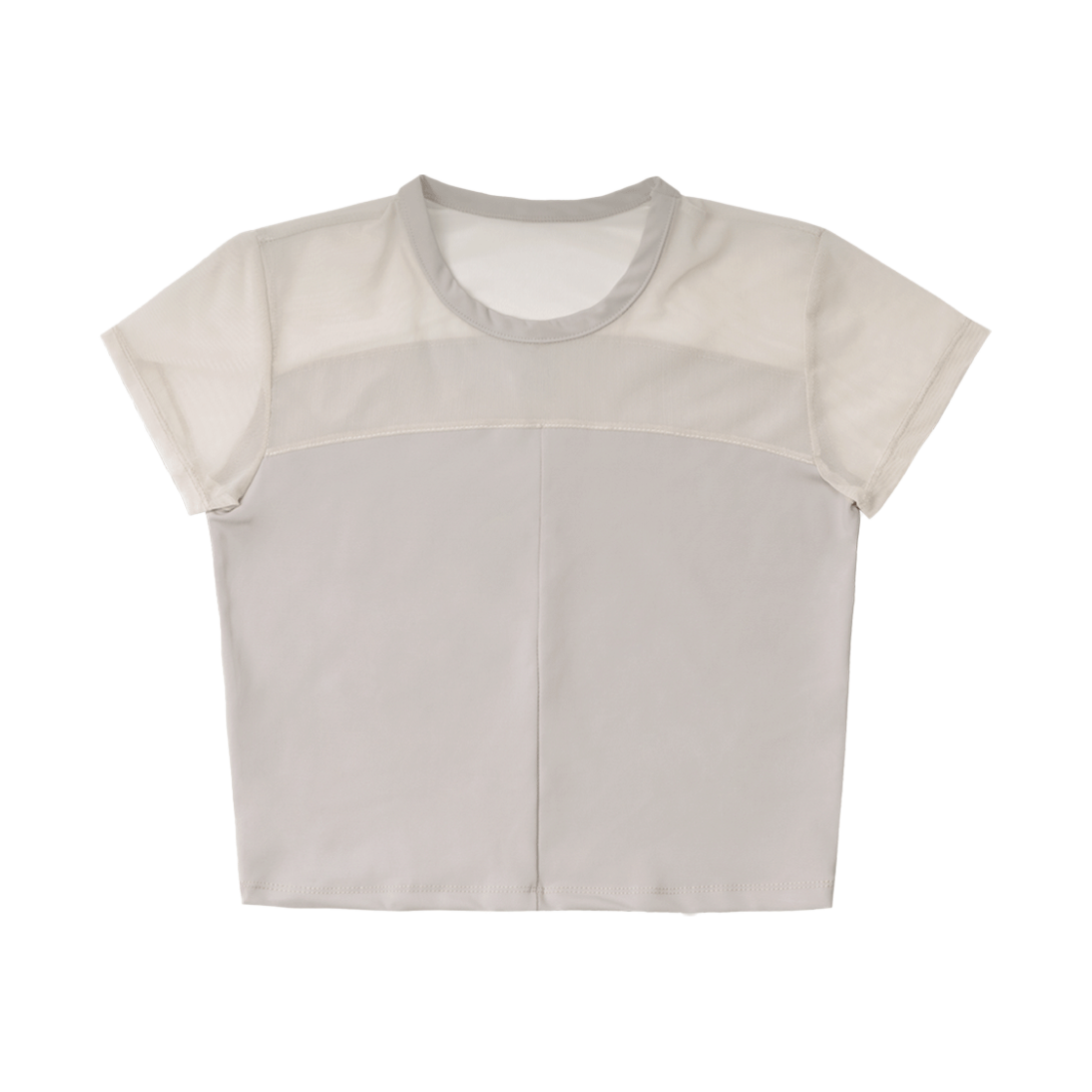 오호스 하프 쉬어 져지 티 베이지(OJOS Half Sheer Jersey T Beige)