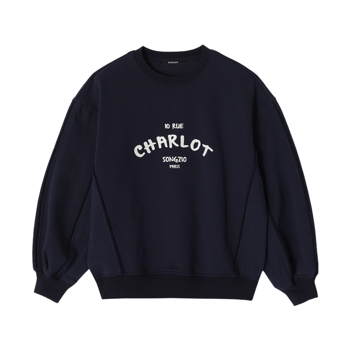 SH2TS716NY Songzio Collection Charlot Paris Painter Crewneck Navy