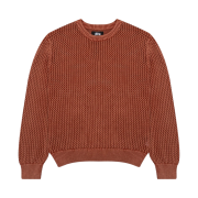 Stussy Pigment Dyed Loose Gauge Sweater Salmon