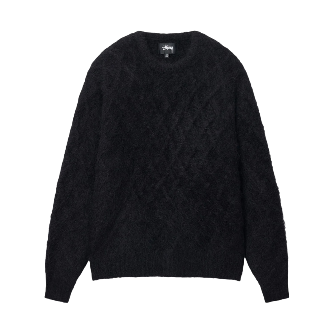 스투시 퍼지 래티스 크루 스웨터 블랙 | Stussy | KREAM