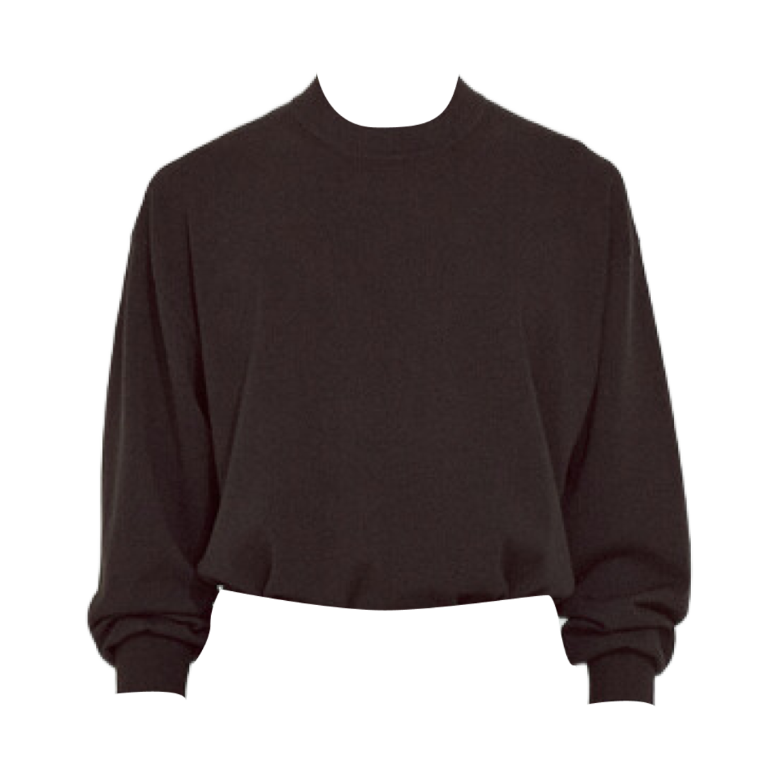 TH2E8KRN045N-DB Time Homme Wool Round Neck L/S Knit Top Dark Brown