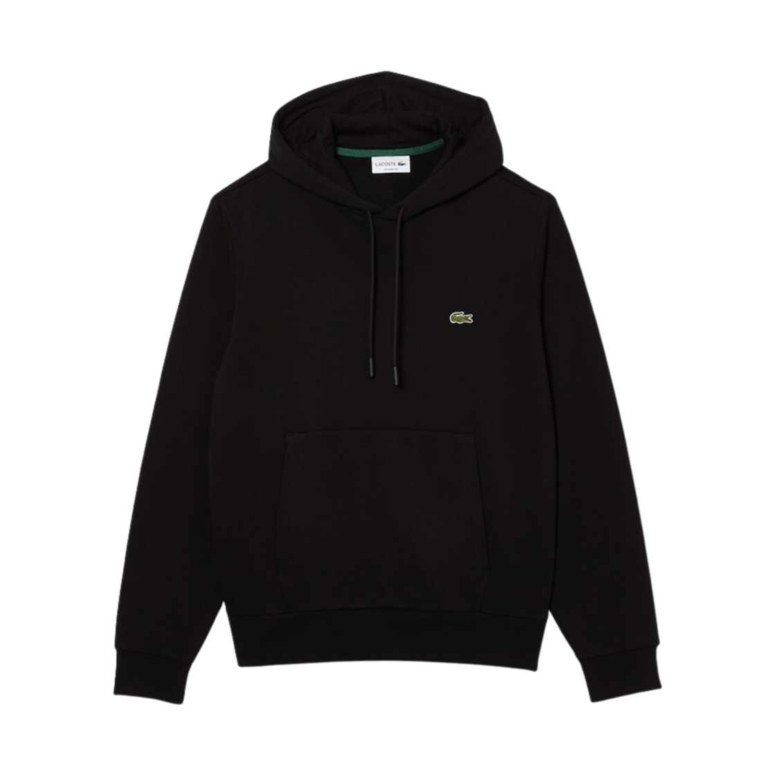 라코스테 오가닉 코튼 캥거루 포켓 후드 스웨트셔츠 블랙(Lacoste Organic Cotton Kangaroo Pocket Hoodie Sweatshirt Black) - 1