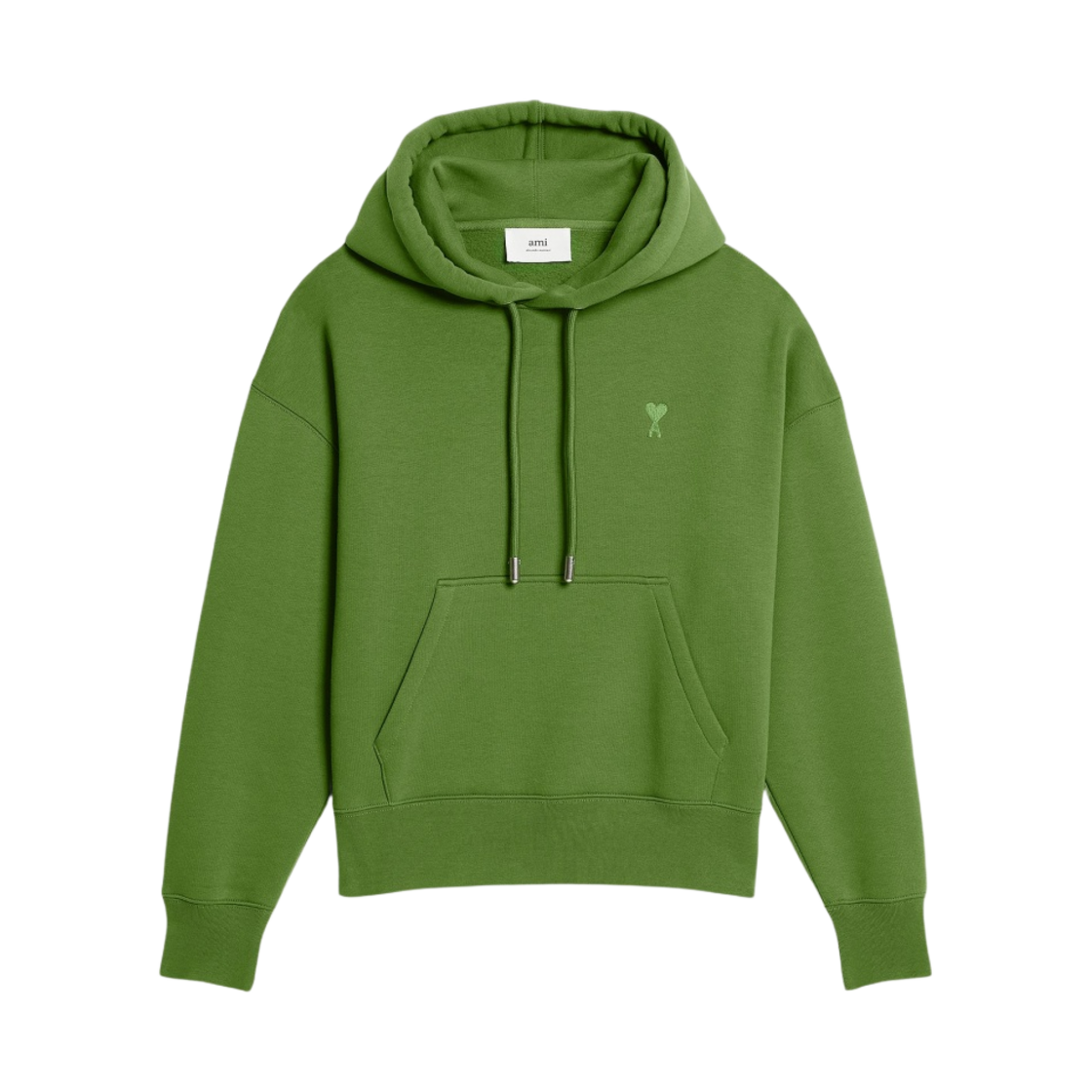 아미 톤온톤 하트 로고 후드 에버그린(AMI de Coeur Tone-On-Tone Hoodie Evergreen) - 1