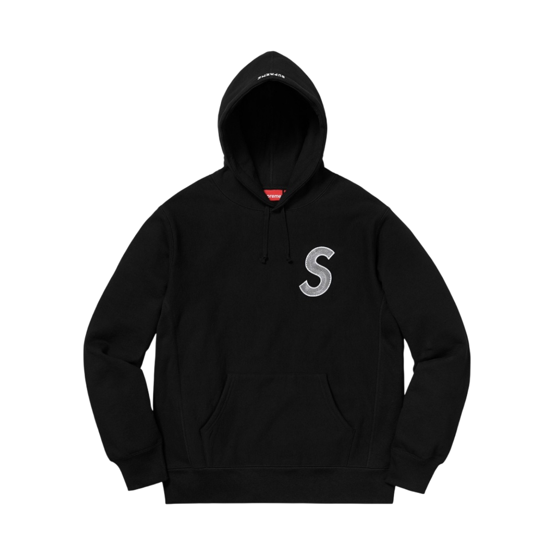 슈프림 S 로고 후드 스웨트셔츠 블랙 - 18FW