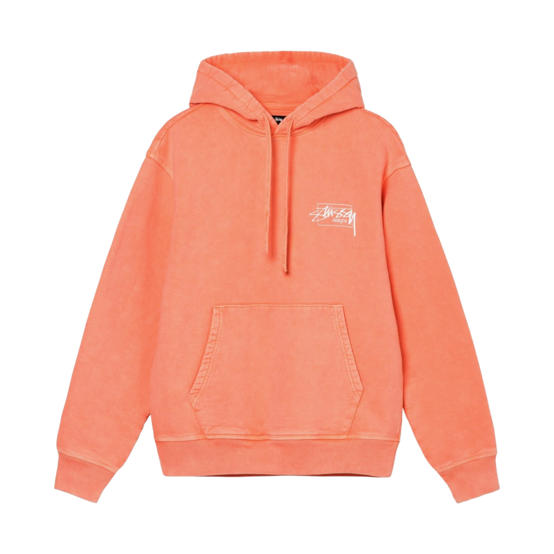118485 Stussy Dyed Stussy Designs Hoodie Peach