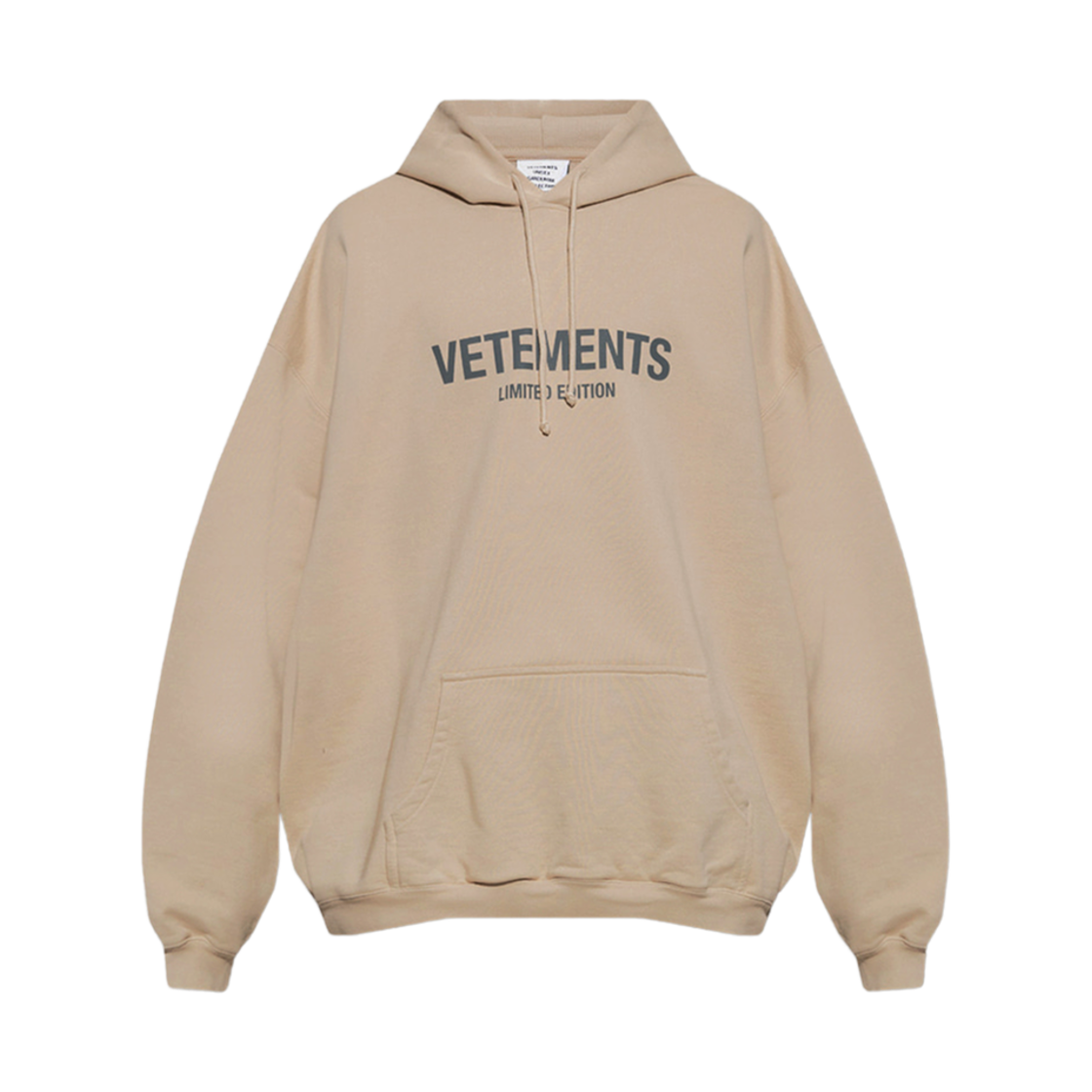 UE63HD680X Vetements Limited Edition Logo Hoodie Beige