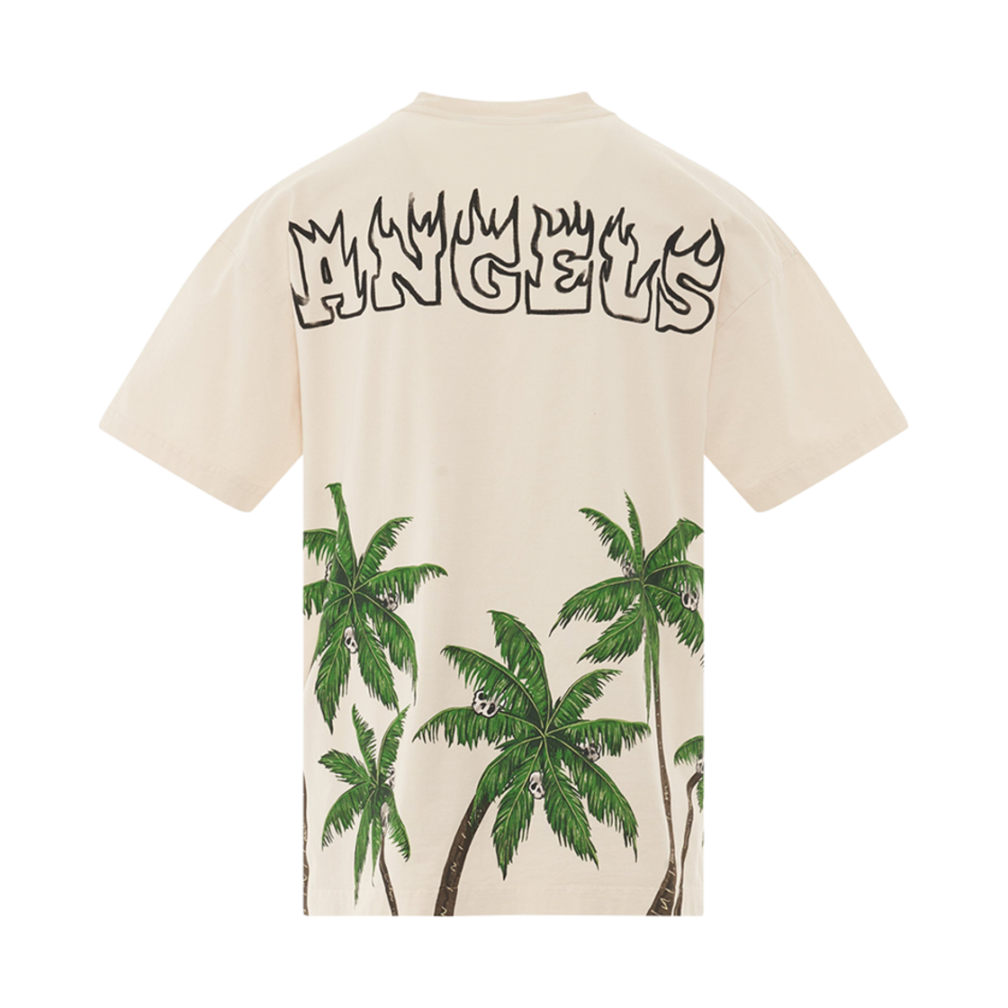 팜 엔젤스 팜앤스컬 빈티지 티셔츠 화이트 그린(Palm Angels Palm & Skull Vintage T-Shirt White Green) - 2
