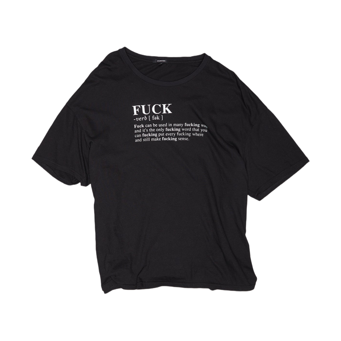 (W) R13 퍽 데피니션 티셔츠 블랙((W) R13 Fuck Definition T-Shirt Black)